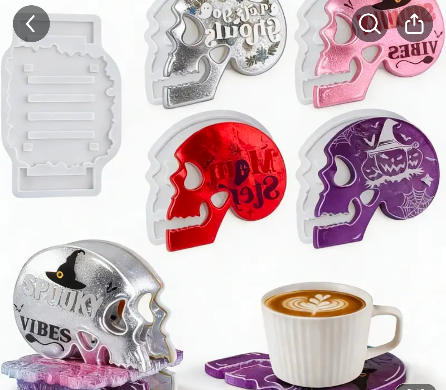 Skull Coaster Set
